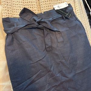 Blue plaid business skirt